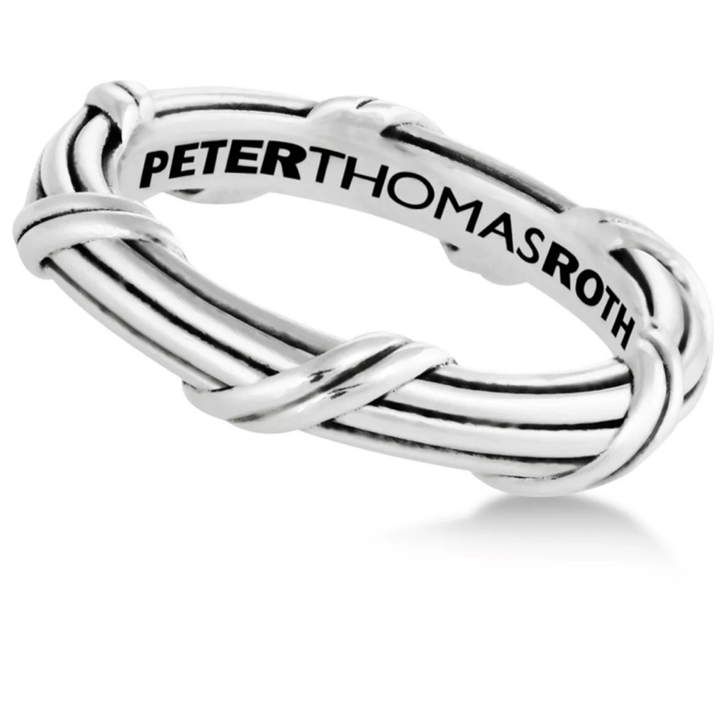 Nwt Sz 8 Peter Thomas Roth Signature Classic Band Ring Sterling Silver